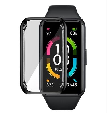 Case Hülle für Xiaomi Smart Band 7 PRO Fallschutz Silikon schwarz durchsichtig