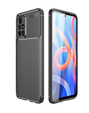 Poco M4 Pro 5G Xiaomi Handy Hülle Case Schale Bumper TPU dünn schwarz M4Pro