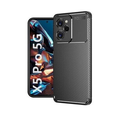 Poco X5 Pro 5G Xiaomi Handy Hülle Case Schale Bumper TPU dünn schwarz PocoX5 5G