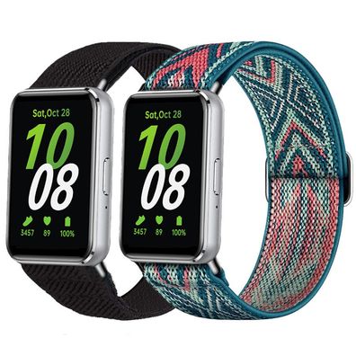 Ersatzband für Samsung Galaxy Fit 3 Nylon Klett anschmiegend elastisch Armband !