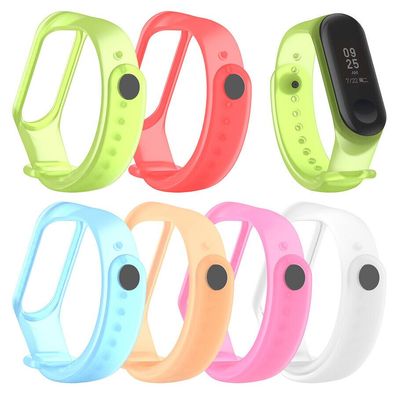 Xiaomi Mi Band 4 Ersatzband Silikon halb durchsichtig Armband farbige Modelle