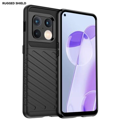 OnePlus 10 Pro 5G Handy Hülle Case TPU dünn schwarz Karbon Armour 1 + 10 Pro 10Pro