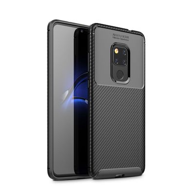 Handy Hülle für Huawei Mate 20 Karbondesign Case Schale TPU dünn schwarz Mate20