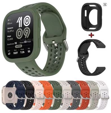 Armband + Case für Amazfit BIP 6 Silikon Armband Xiaomi Bip6 Farben Hülle NEU