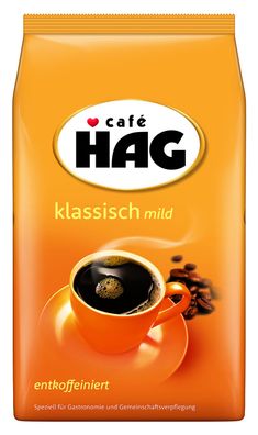 Café Hag entkoffeiniert klassisch mild 500g Ganze Bohne