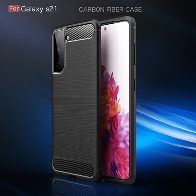 Samsung Galaxy S21 Handy Hülle Case Schale TPU dünn schwarz S 21 + 6,2 Zoll NEU