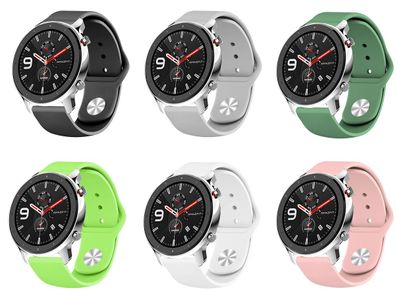 Ersatzband für Xiaomi Amazfit GTR 42mm Silikon Armband Huami Farben 20mm Breite