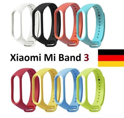 Ersatzband Silikon für Xiaomi Mi Band 3 Armband MiBand 3 farbige Modelle NEU !