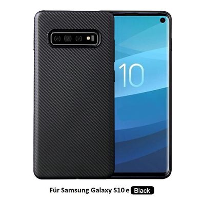 Samsung Galaxy S10e 5,8 Zoll Case Handy Hülle Karbondesign TPU dünn schwarz Lite