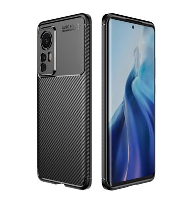 Xiaomi 12 Handy Hülle Armour Case Schale TPU für MI 12 dünn schwarz Handyhülle