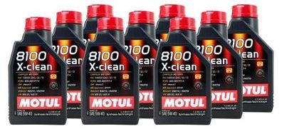 Motul 8100 X-clean 5W-40 9x1 Liter