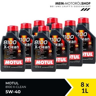 Motul 8100 X-clean 5W-40 8x1 Liter