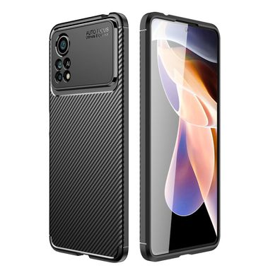 Poco X4 Pro 5G Xiaomi Handy Hülle Case Schale Bumper TPU dünn schwarz X4Pro