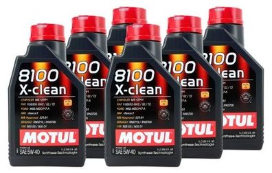 Motul 8100 X-clean 5W-40 6x1 Liter