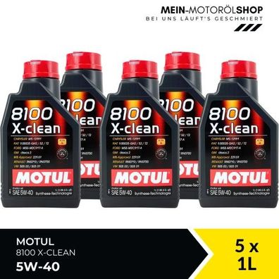 Motul 8100 X-clean 5W-40 5x1 Liter