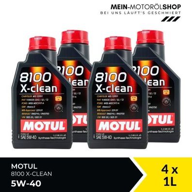 Motul 8100 X-clean 5W-40 4x1 Liter