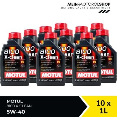 Motul 8100 X-clean 5W-40 10x1 Liter
