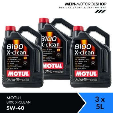 Motul 8100 X-clean 5W-40 3x5 Liter