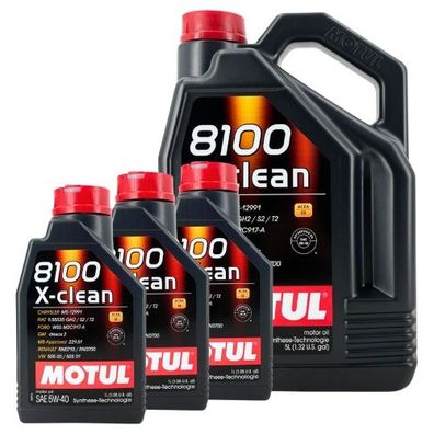 Motul 8100 X-clean 5W-40 5 + 3 Liter