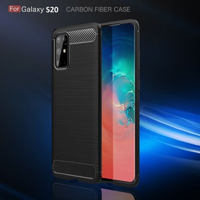 Samsung Galaxy S20 Handy Hülle Armour Case Schale TPU dünn schwarz 2. Haut S 20