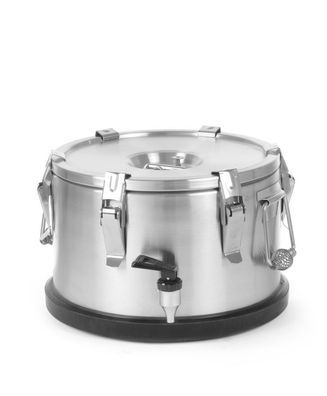 Isolierter tragbarer Behälter - mit Ablasshahn, HENDI, Profi Line, 10L, âŒ€330x(H)