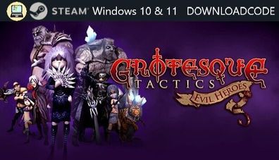 NEU PC Computer Spiel Grotesque Tactics Evil Heroes für Windows 10 11 STEAM Code