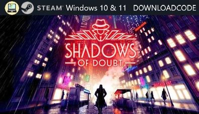 NEU PC Computer Spiel Shadows of Doubt für Windows 10 11 STEAM Download Code Key