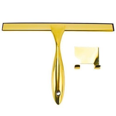 Glaswischer, Badwischer Edelstahl, Abzieher Fensterscheiben und Duschkabinen, Gold