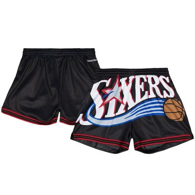 Mitchell & Ness 76ers Herren Basketball Shorts Retro NBA Sporthose
