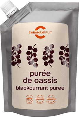 Caramanfruit Schwarze-Johannisbeeren-Frucht-Püree 8x 1kg süß-säuerliches Cassis-Püree