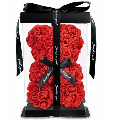 Rosenbär 20 cm - Geschenk- Perfektes Valentinstag Geschenk Romantisch & Einzigartig