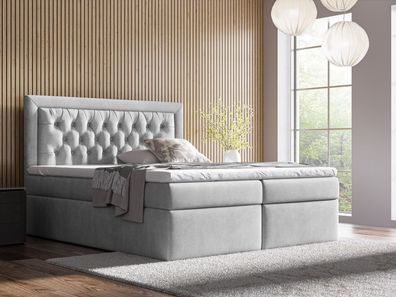 Boxspringbett T68 , mit zwei Bettkasten , Topper, Farbe und Große wählbar