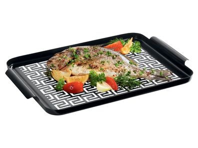 Florabest Grillplatte perforiert 40x29cm Grillaufsatz Gas Elektro Holzkohlegrill