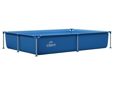 Crivit Metal-Frame-Pool 228 x 159 x 42 cm Stabil langlebig Swimming Pool 1280 l