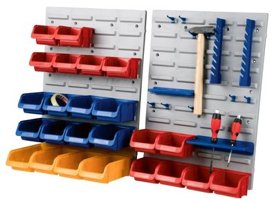 Ordnungs und Aufbewahrung Set Werkzeug Werkstatt Wandhalterung Boxen 75-tlg. NEU