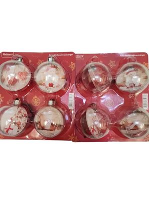 MELINERA® 8x Foto Weihnachtsanhänger Personalisierte Weihnachtsbaum Foto Kugeln