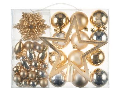 Livarno Christbaumschmuck 51-teilig Weihnachtsbaum Dekoration Kunststoff NEU