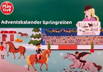 Playtive Adventskalender 24 Gechenke Überraschung Mädchen Pferdehof Springreiten