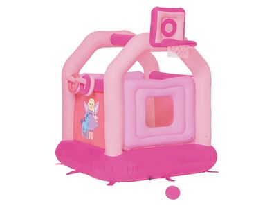 Hüpfburg 14-tlg. mit Basketballkorb & Wurfspiel Pink 8 Luftkammern 160x180x160cm