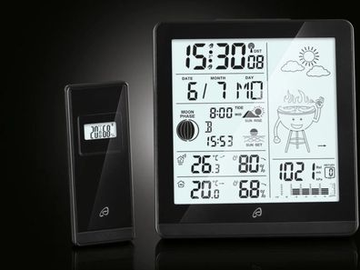 Auriol Digital Funk Wetterstation Außensensor LC-Display mit Grillempfehlung NEU