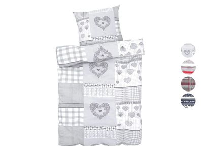 2 tlg. Fleece - Bettwäsche Set Kuschelig warm Reißverschluss 135 x 200 cm NEU