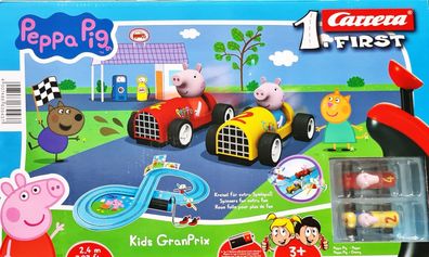 Carrera 1. FIRST Peppa Pig Soapbox Race Rennbahn Komplettset Autobahnrennset NEU