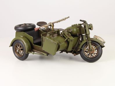 Moritz Design Zinn Modell Armee Mototrrad Beiwagen MG 26,1 x 36,1 x 16 cm Metall
