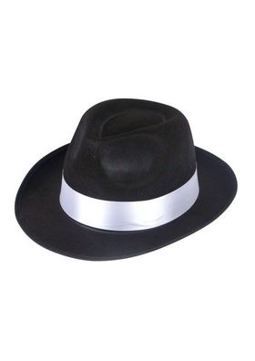 Blues Brothers Party Hut Gr.58/59 Gangster schwarz m. weißem Band Gangster