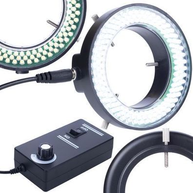 Rosfix LED-Ringlicht Mikroskop 144xLED – Dimmbar | Ø60–95 mm, Netzteil
