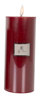 LED Kerze, statische Flamme, rot groß 18cm, 2122092 1 St