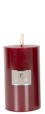 LED Kerze, statische Flamme, rot klein 12,5cm, 2122090 1 St