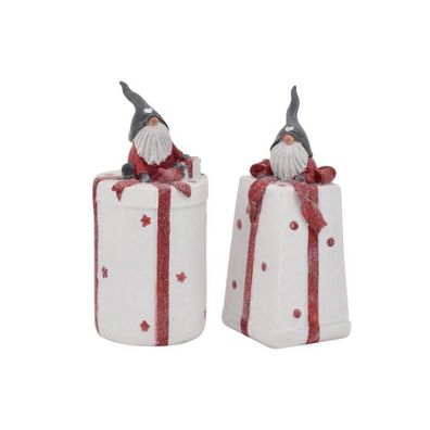 2 er Set Wichtel auf großen Geschenken, 2125089 1 Set