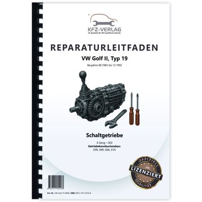 VW Golf 2 Typ 19 1983-1992 4 Gang Schaltgetriebe 020 Kupplung Reparaturanleitung