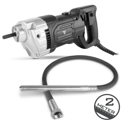 Stahlwerk Betonverdichter 900W mit Rüttelflasche 35mm 2m Gesamtlänge Innenrüttler für